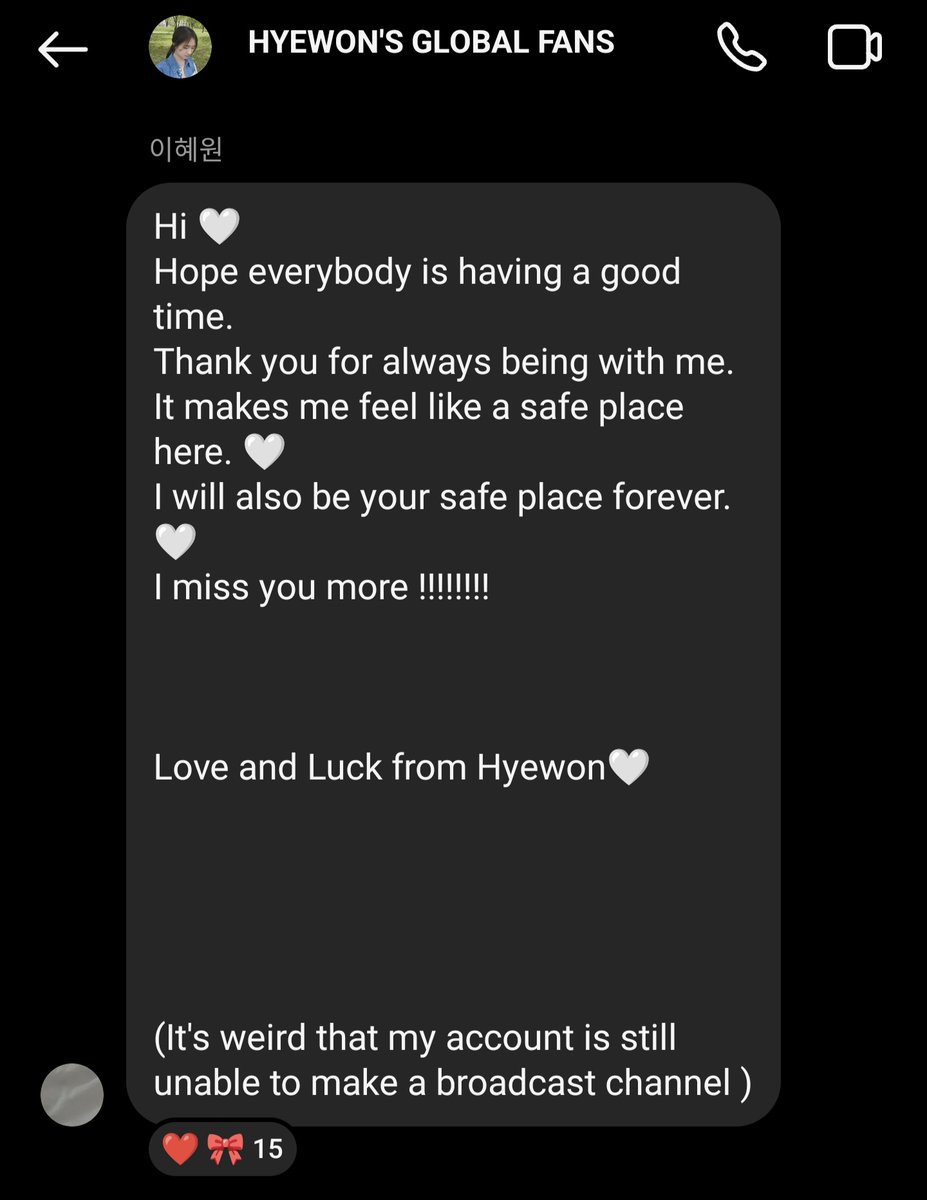 Thankyou hyewonie for updating us 😊 i miss and i love you do much! 💗 
#TransitLove3 #EXchange3