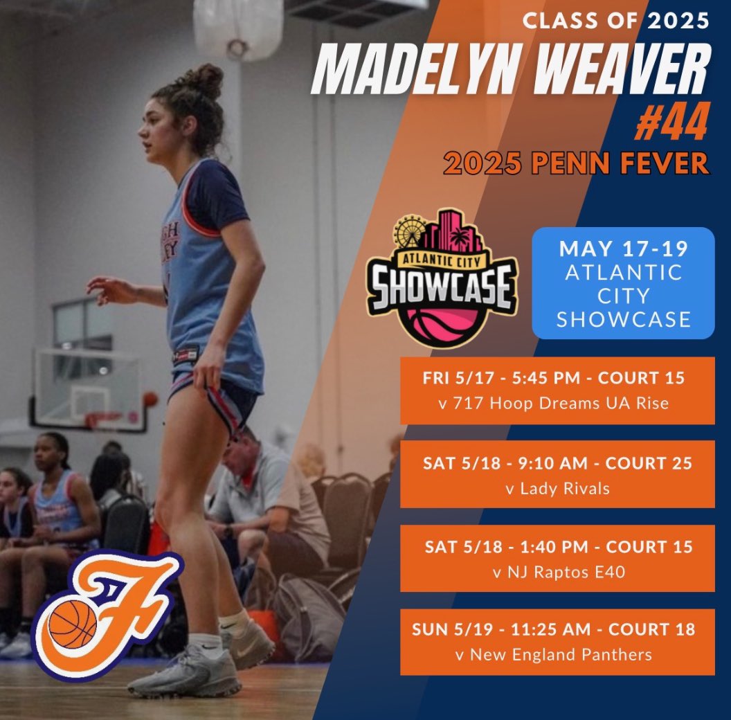 Excited to play with my teammates this weekend in Atlantic City! Here is my schedule. <a href="/FeverForceAAU/">Fever & Force AAU</a>