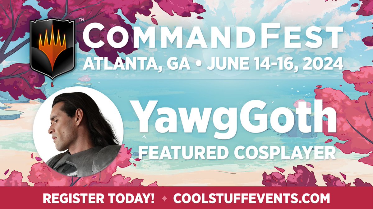 🍑A GUEST IS ON THE HORIZON! 🍑 You can meet Legendary #MTG content creator @YawgGoth at CommandFest Atlanta! Sign up today for a weekend of spell-slinging fun at CoolStuffEvents.com #CommandFestAtlanta @PlayMTG @wizards_magic