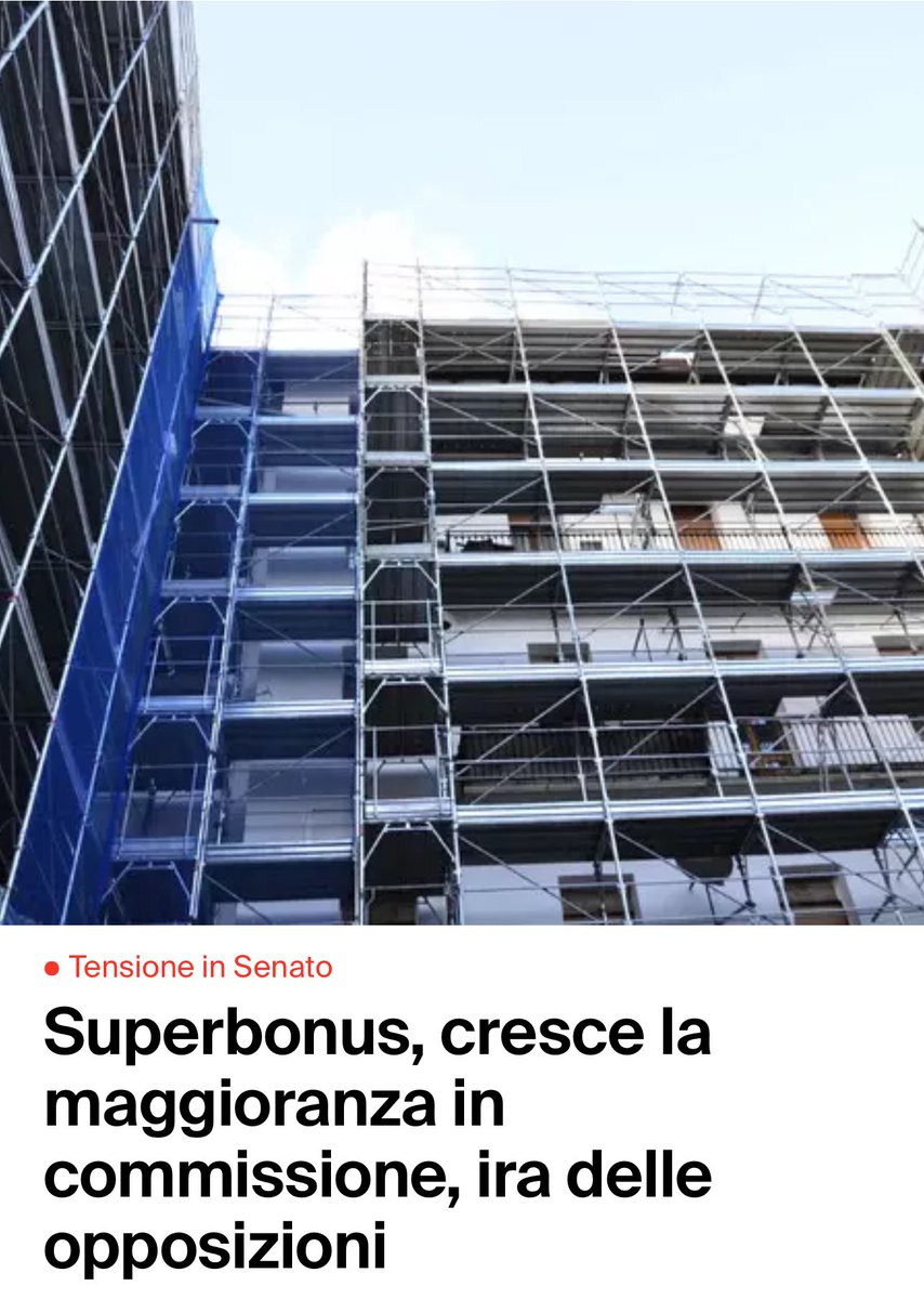 Il Superbonus è stata una follia tutta M5S e PD, un reato che andrebbe punito con la reclusione  e isolamento, gli ideatori hanno arrecato un danno enorme al Paese. IN GALERA