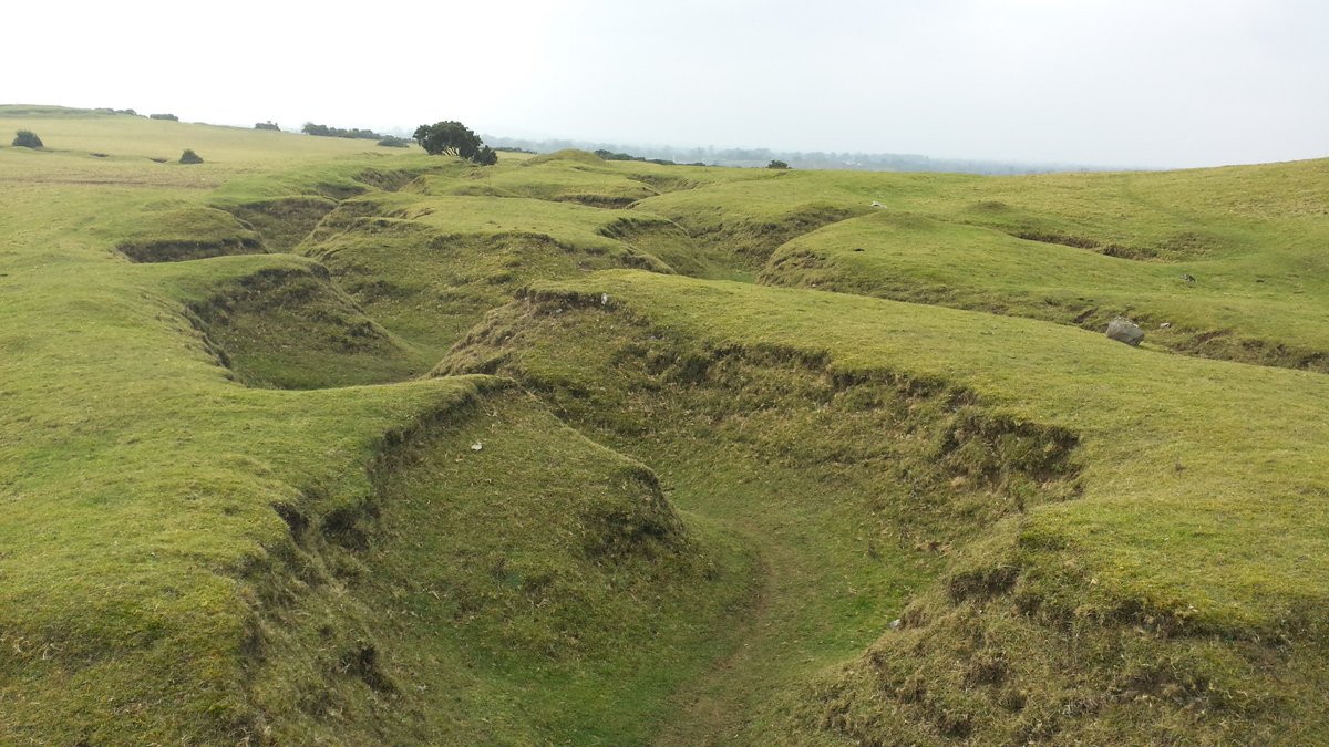 The WWI trenches on the Curragh of Kildare are well preserved and look good at ground level as well.