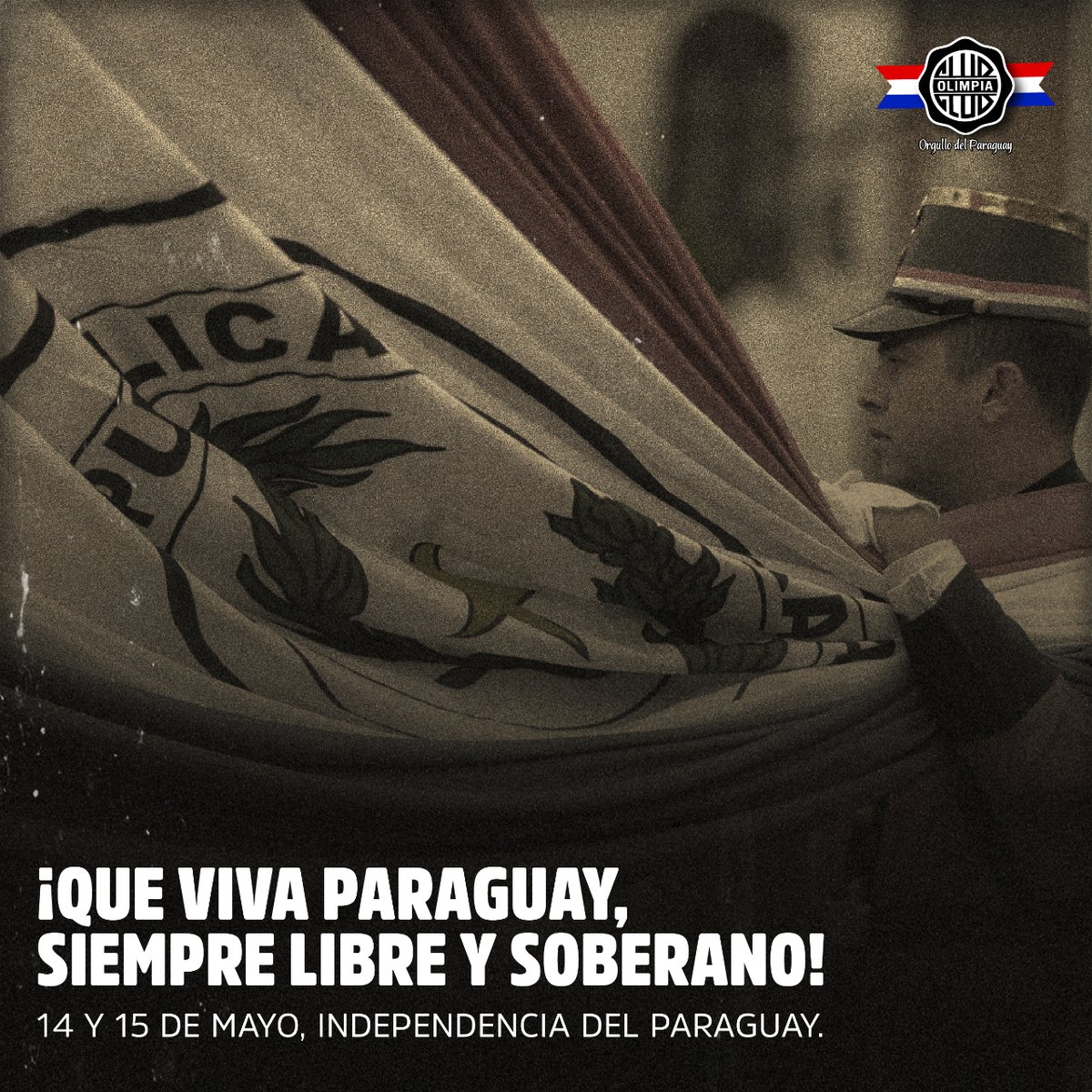🖋 Orgullosos de representar a un país libre y soberano hace 213 años.

No paremos, a la Patria la seguimos construyendo día a día entre todos.

¡Que viva Paraguay! 🇵🇾

#DíaDeLaIndependencia ⚪️⚫️⚪️