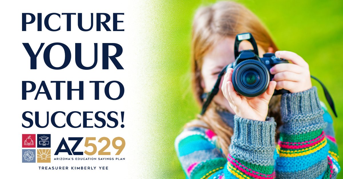 Picture your path to success!📸 Arizona K-12th grade students are welcome to enter the @AZ_529 “My Picture-Perfect Career” Photo Contest. They could win $529 towards an AZ529 Education Savings Plan! Enter here: az529.gov/2024photoconte…