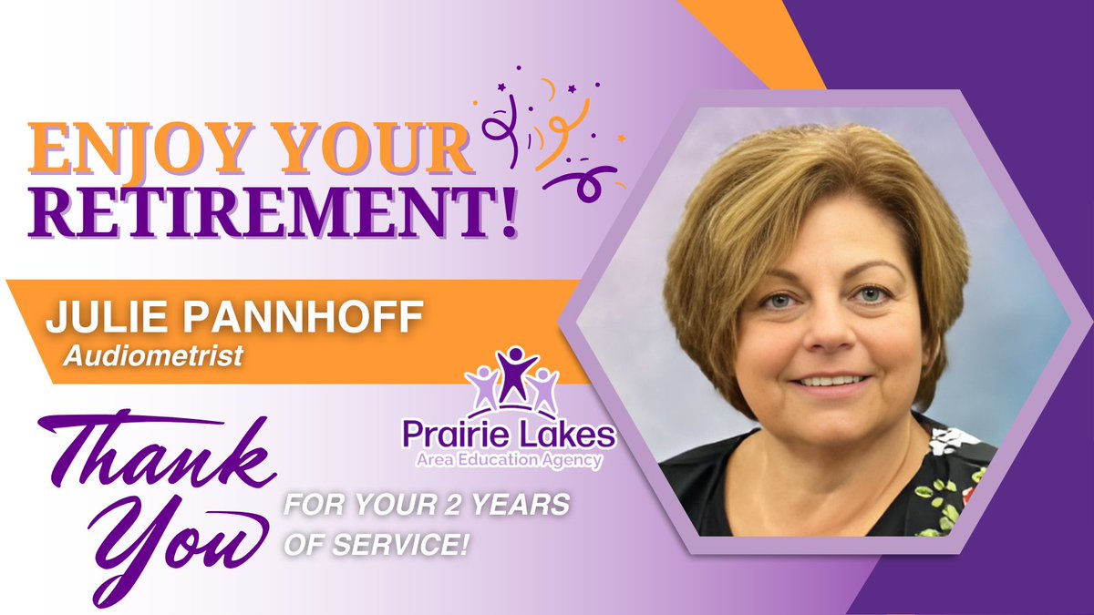 We are delighted to recognize Julie Pannhoff, our audiometrist, on her retirement! 🌟

Julie has worked for #PLAEA for two years. Thank you for all your outstanding work on behalf of students across the region! #EveryDayAtPLAEA