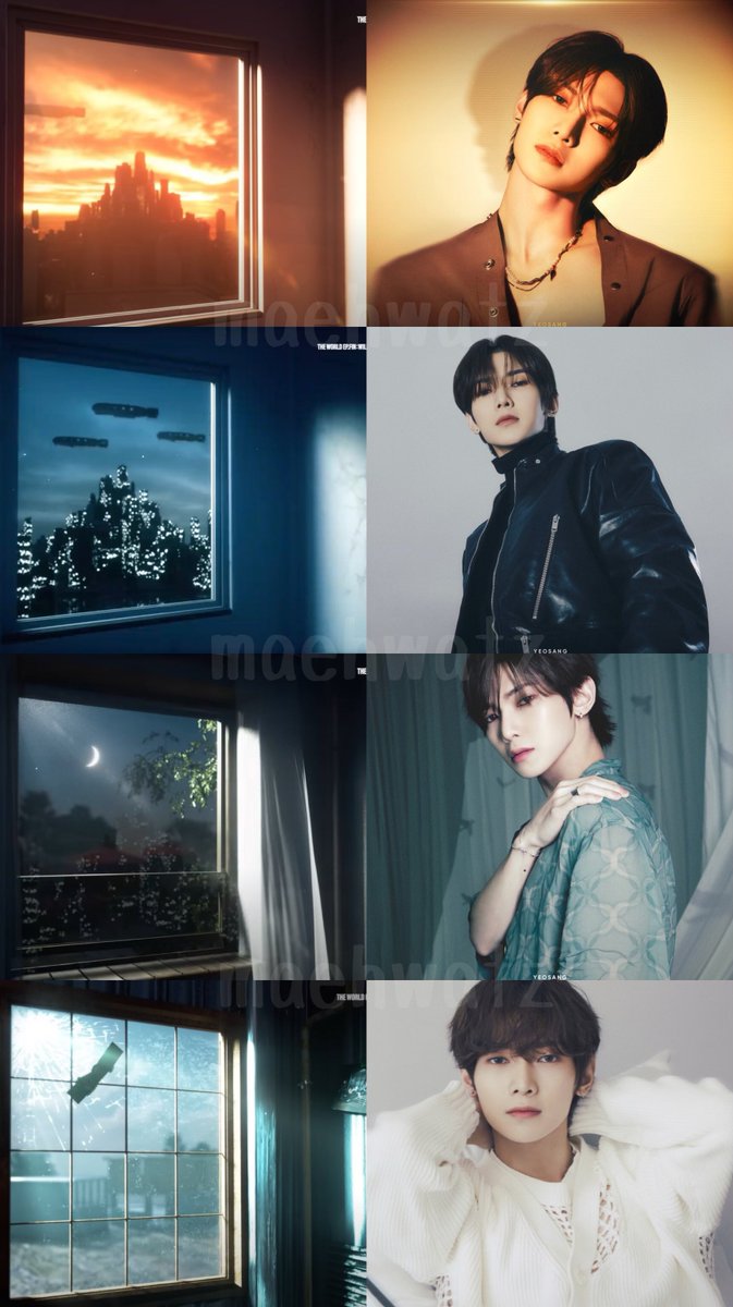 Besides the skies, the shadows in each window also connects to the concept photos as well as their outfits and the curtain on the third window.

@ATEEZofficial #ATEEZ #에이티즈 #GOLDENHOUR #GOLDENHOUR_Part1 #WORK