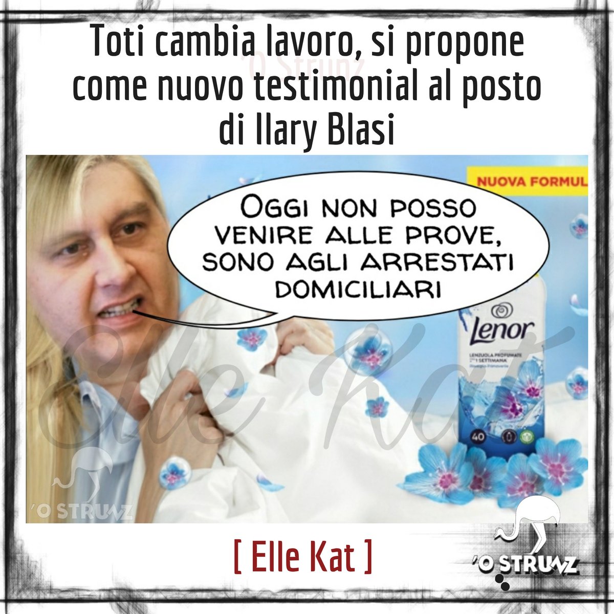 (Elle Kat @ElleKat72) #14maggio #ironia #toti #Liguria #arrestidomiciliari #pubblicità #ammorbidente #umorismo