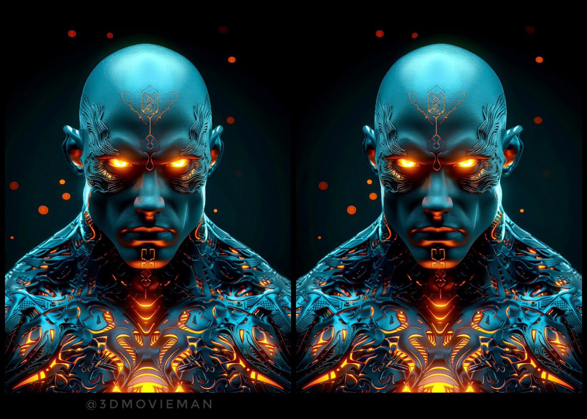 Sinister Cyborg #stereoscopic #midjourneyart #stereoscopy #synthography #AIart #digitalart #3dartwork #stereogram