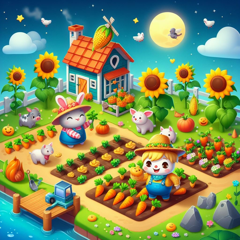 longdaregames's tweet photo. "Dive into a colorful world of farming fun with Longdare Games! 🐰🌽🏡 #Gaming #FarmLife" https://t.co/MHwRGZSkh1