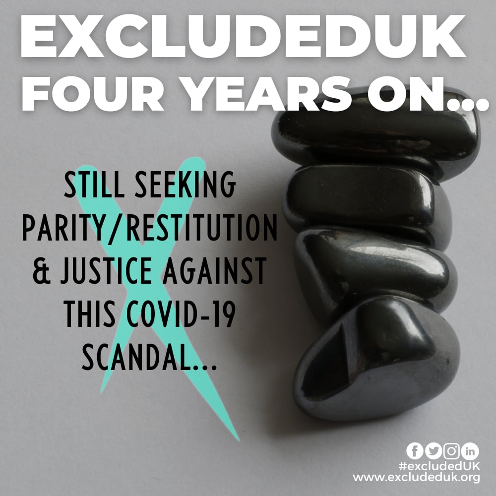 4 years on and #ExcludedUK are still fighting to be heard and for justice to be served to the 3.8 million UK taxpayers excluded from Covid-19 support.

ExcludedUK are very disappointed that we are still waiting for parity of support since we were established in May 2020.…
