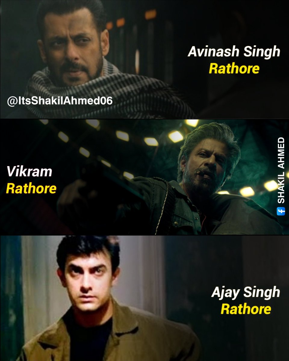 Khan's In Rathore Character...

#SalmanKhan #AamirKhan #SRK