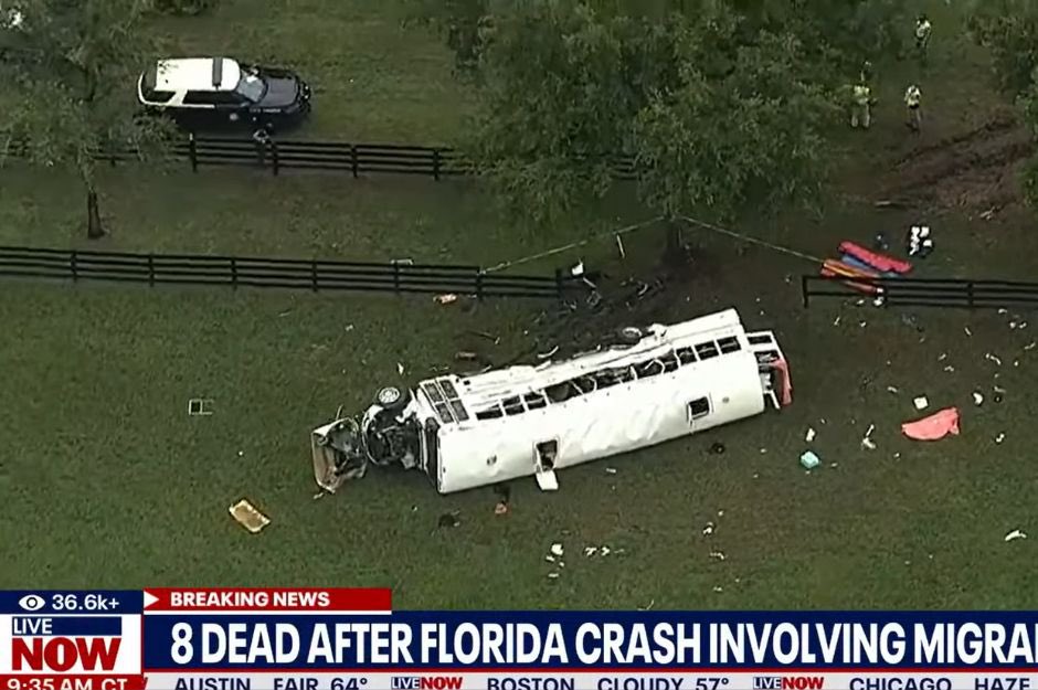#AHORA Al menos 8 muertos y 40 heridos tras un accidente de autobús de inmigrantes en el condado de Marion, #Florida #USA #EnDesarrollo