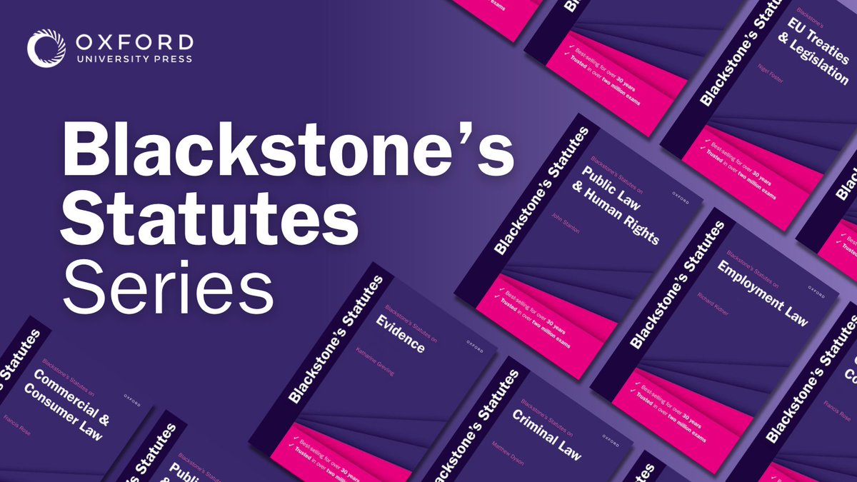 Support your students this exam season with our Concentrate revision guides and the Blackstone's Statutes series, available in multiple formats 💻 📖 Shop now: oxford.ly/4byTubJ