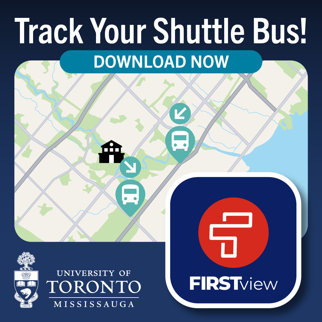 Did you know: UTM Shuttle offers real-time bus tracking with FirstView, a web & mobile app available for download? The app’s live mapping function lets you see all active shuttle buses, with updates every 15-30 seconds. 🗺️ More 🚍 uoft.me/8oL
