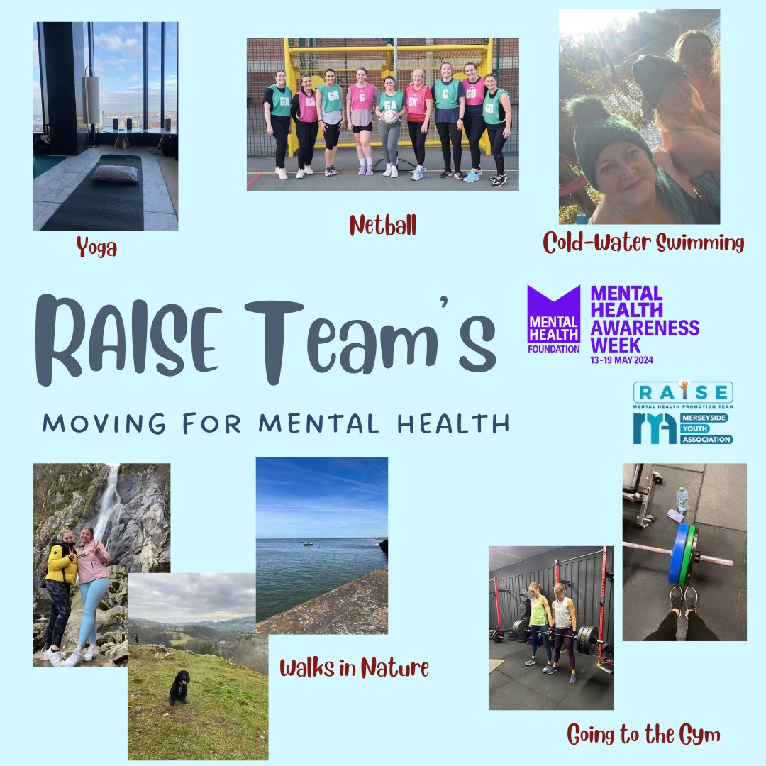 To celebrate #MentalHealthAwarenessWeek 💚, the RAISE Team have been participating in lots of different Movement activities! Everyone can get the mental health benefits of moving more, it’s all about finding what works for you. #MomentsForMovement