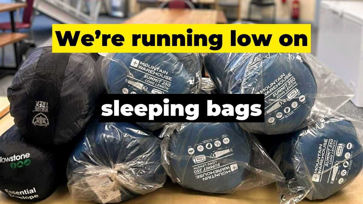 Sleeping bags are not just for camping - they're a lifeline for those without shelter, providing crucial insulation against the cold ground and harsh weather. 

Our Resource Centres are facing a shortage of these essential items, can you help by donating a sleeping bag?💛