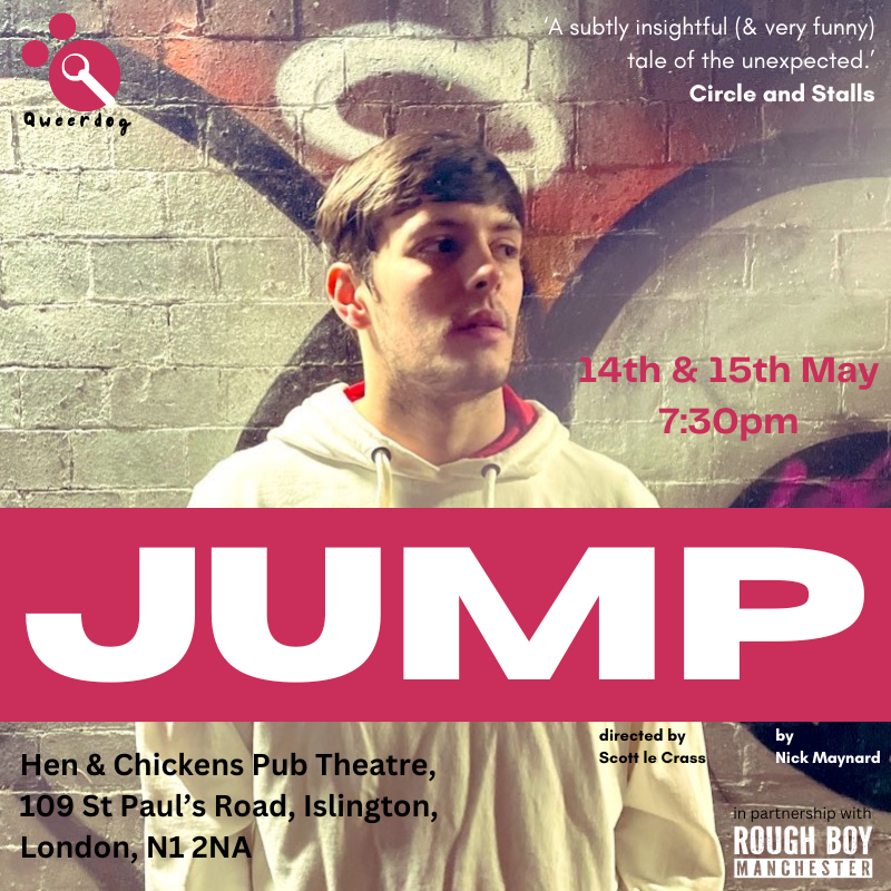 Still time to book to see JUMP! ‘A subtly insightful (and very funny) tale of the unexpected’ We're on @TheHenChickens, Islington - 7:30pm TONIGHT & TOMORROW night. 💙 grab your tickets here -bit.ly/Jump_LDN