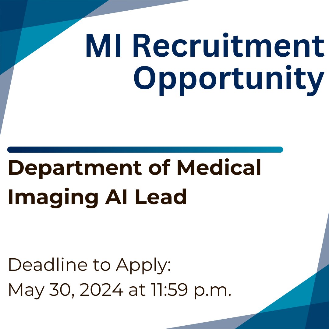 The Department is currently recruiting an AI Lead to develop a departmental AI strategic plan and lead research & education initiatives. This position is a 1-year term with potential to renew for a 3-year term. See job description and where to apply here: loom.ly/EiYhsnc