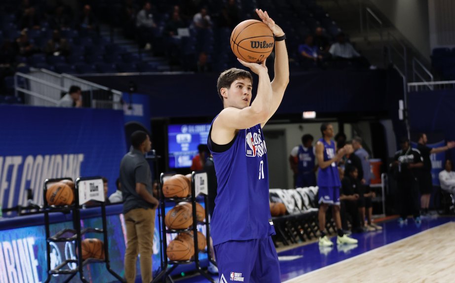 Reed Sheppard turns heads at NBA Draft Combine in Chicago 247sports.com/college/kentuc… #BBN