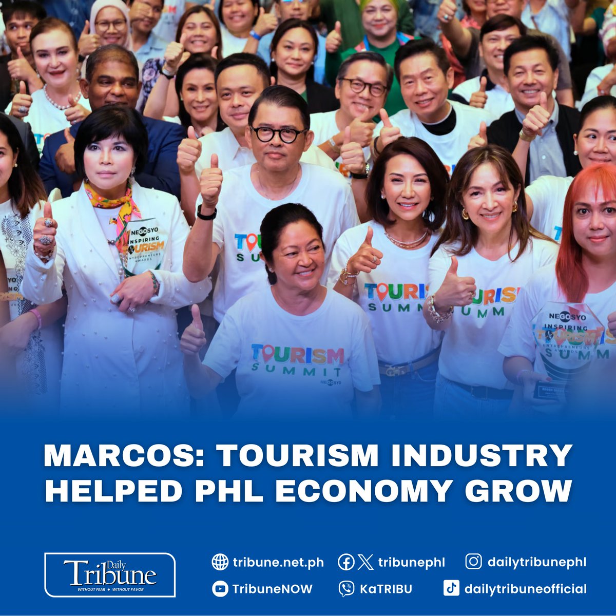 President Ferdinand Marcos Jr. said that the tourism industry has helped the Philippine economy grow further due to the surging tourist arrivals in the country. Read more at: tribune.net.ph/2024/05/14/mar…