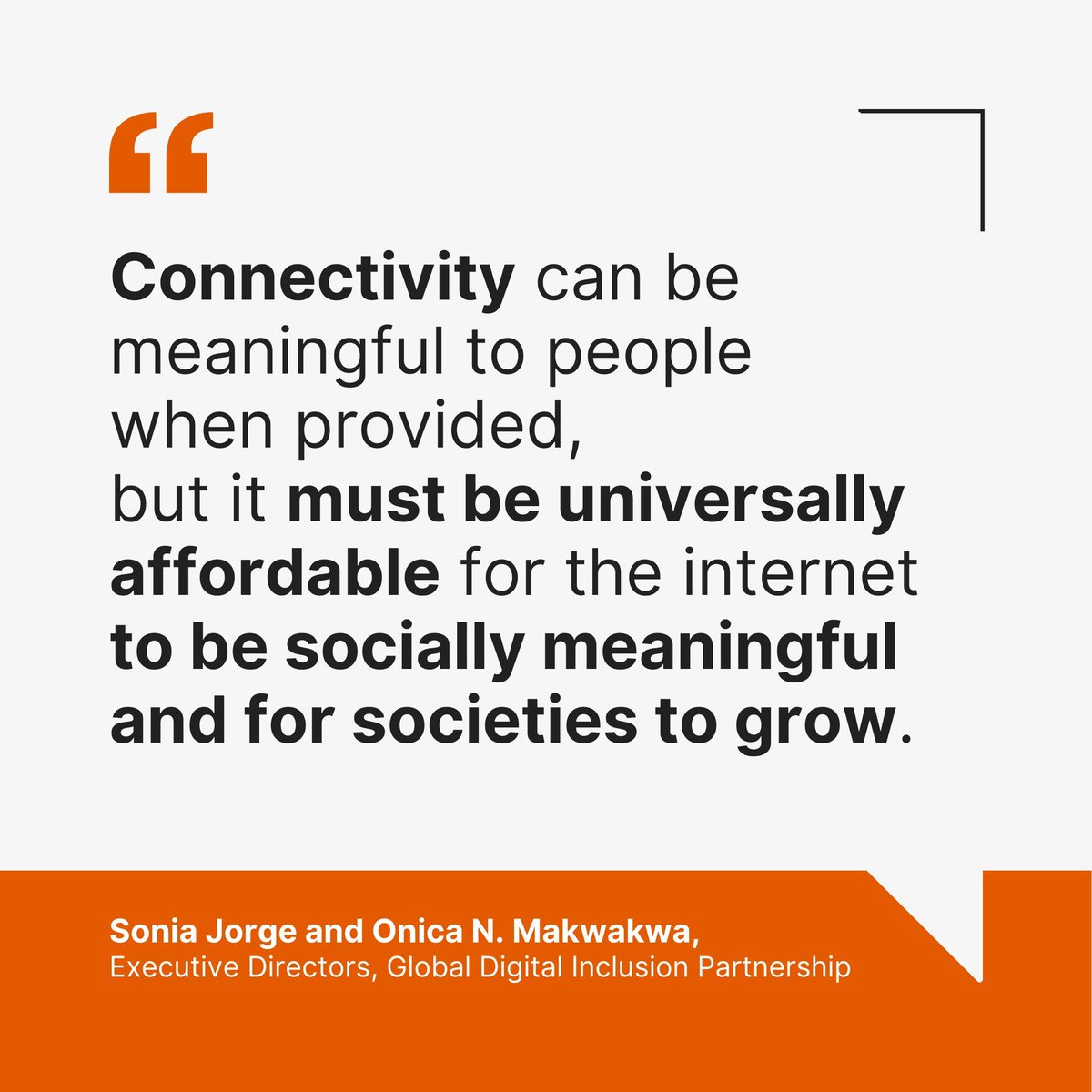 “The internet opened up a world of possibilities for all of us. It is now our chance to choose the possibility of a better, more inclusive digital future.” @SoniaJorgeICT4D and @AfroDiva on the digital possibilities divide and what we can do to close it gdip.ngo/43Wxrt3