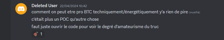 Ce matin là, Jean-Mathéo Minecraft l'avait décidé : la mascarade sur #Bitcoin ne pouvait plus durer