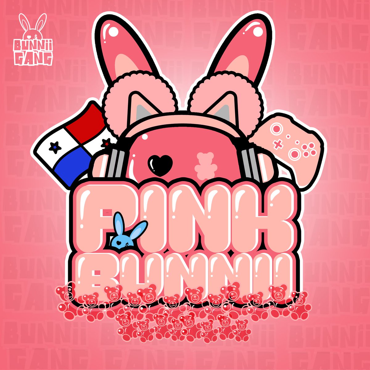 WE ARE EXCITED TO ANNOUNCE OUR NEWEST COLLABORATION W/ GAMING CONTENT CREATOR
@PinkSaibot GANG, GANG!!! THE 'PINK BUNNII' WILL BE DROPPING SOON AT BUNNIIGANG.COM #BUNNIIGANG #HOPWITUS