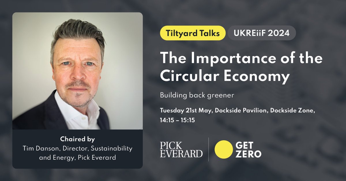 One week to go until @UKREiiF! Join us next Tuesday in the Dockside Pavilion from 2:15-3:15 PM to hear Tim and experts from @CornishLithium, @LandsecGroup, @greshamhouseplc, and @harrow_council discuss the circular economy's impact.

👉 pickeverard.co.uk/insights/pick-…

#UKREiiF #GetZero