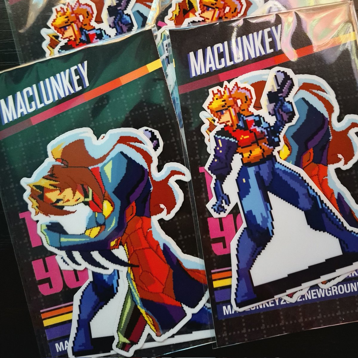 My pixel Samus sticker pack is now half off! $3 for two stickers.