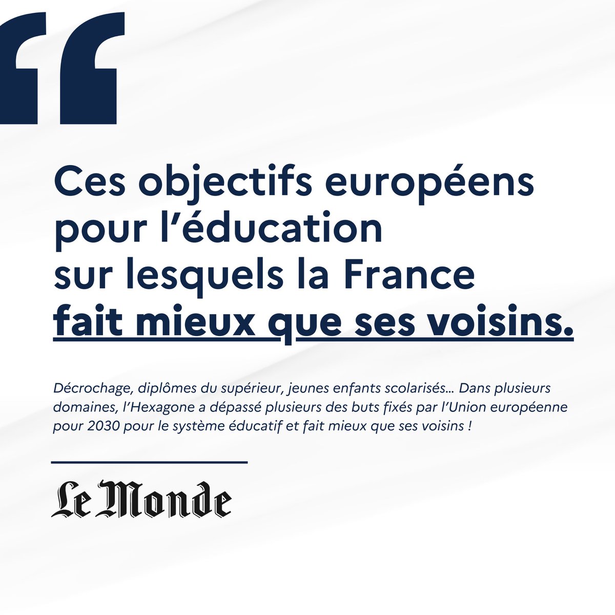 Notre École réussit ! 🗞️ lemonde.fr/societe/articl…