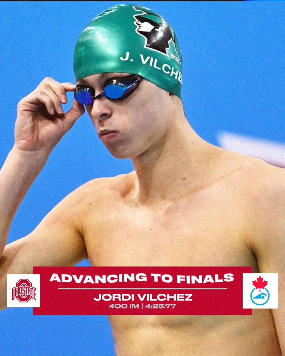 Tristan Jankovics and incoming Buckeye Jordi Vilchez will swim in tonight’s 400 IM A final‼️ #GoBucks