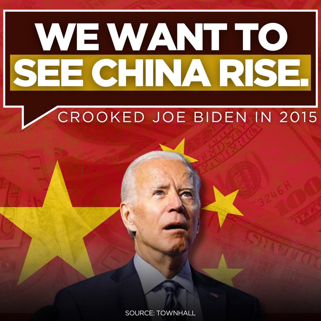 Crooked Joe Biden is CHINA FIRST.
