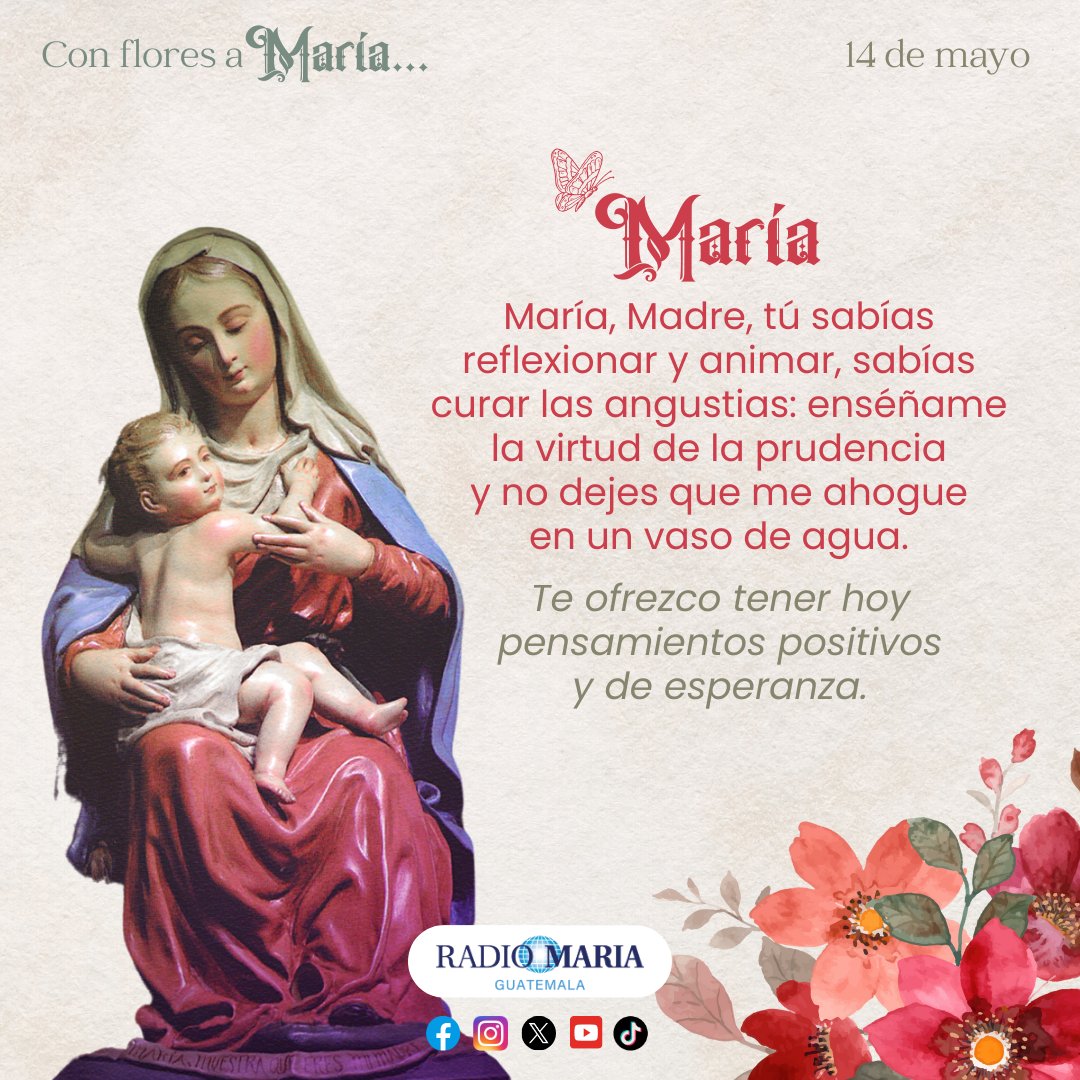 ¡Mayo con M de María Madre nuestra! 💐