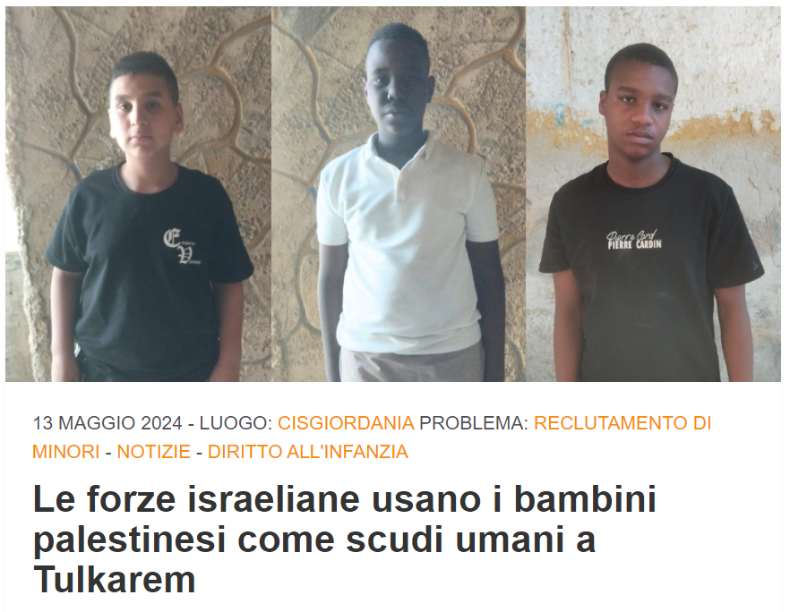 Soldati israeliani armati hanno costretto i ragazzi a camminare davanti a loro mentre perquisivano case e quartieri palestinesi. In 2 casi hanno sparato con armi posizionate sulle spalle dei ragazzi. #CeasefireNOW #WestBank #IsraeliOccupation #14maggio dci-palestine.org/israeli_forces…