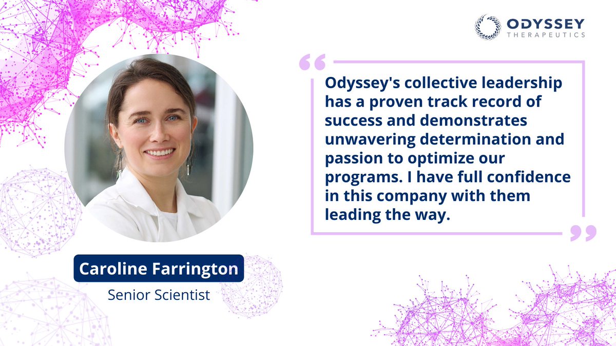 #EmployeeSpotlight Caroline Farrington joined #TeamOdyssey a year and a half ago to enhance her expertise alongside a talented and knowledgeable team. Each day, she's inspired by the chance to make a difference in patient lives. She enjoys ballet, hiking, gardening and reading.
