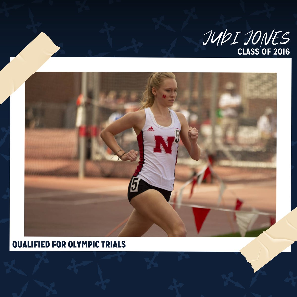 HUGE NEWS! St. James Academy and University of Nebraska Track &amp; Field alumni Judi Jones-Spinks has captured the 2024 Olympic Trials automatic qualifying standard in the Women's Steeplechase, running 9:41.00 at the Sound Running Track Fest in Los Angeles, CA this past Saturday!!!