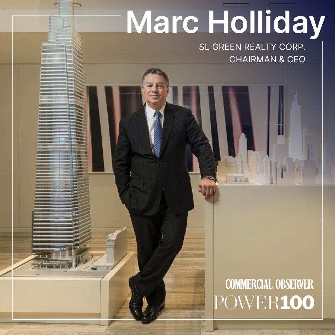 #SLGreen is proud to share that Chairman & CEO Marc Holliday is named in this year’s @commobserver Power 100 list. Congratulations, Marc! Your vision and leadership continue to shape the commercial real estate landscape in remarkable ways. #COPower100 hubs.li/Q02x5cWq0