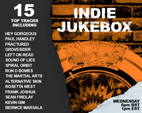 NEW #INDIE on the JUKEBOX WEDNESDAY 6pm BST (1pm ET, 10am PT) @paulhandley_1 @fracturedgroup @tanner1962 @LiesSound @RonBowes3 @themartialarts @frankjoshua @kevinism1961 @bernicemarsala + more! radiowigwam.co.uk, SmartSpeaker, TuneIn