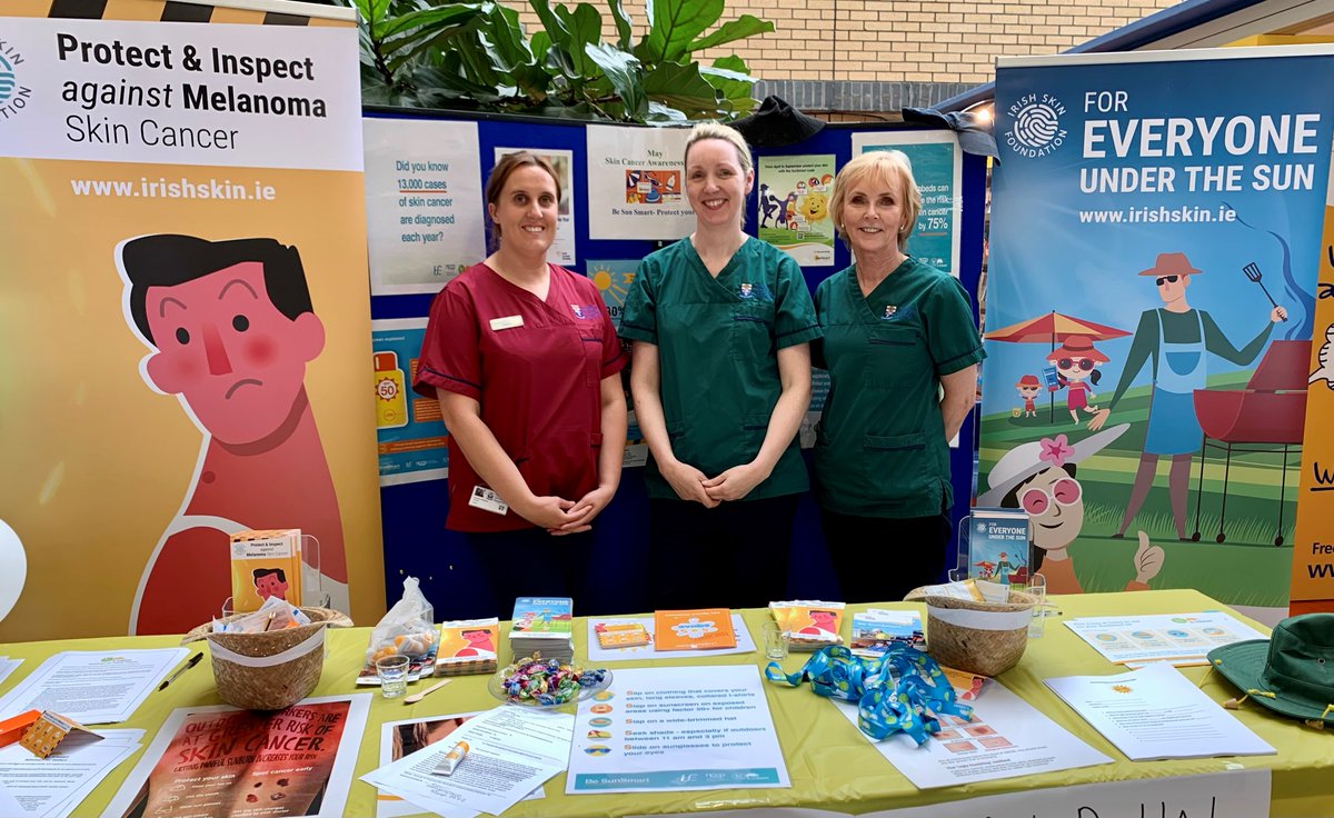 The ISF Health Promotion Team were delighted to support the dermatology department’s sun awareness day at Tallaght University Hospital (@TUH_Tallaght ) alongside Aileen Emery of the @IrishCancerSoc #SkinCancerAwarenessMonth #MelanomaAwarenessMonth #SunSmart