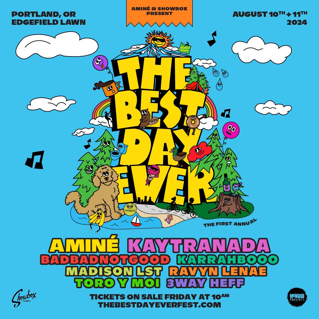 thebestdayeverfest.com 
presale live thursday☀️