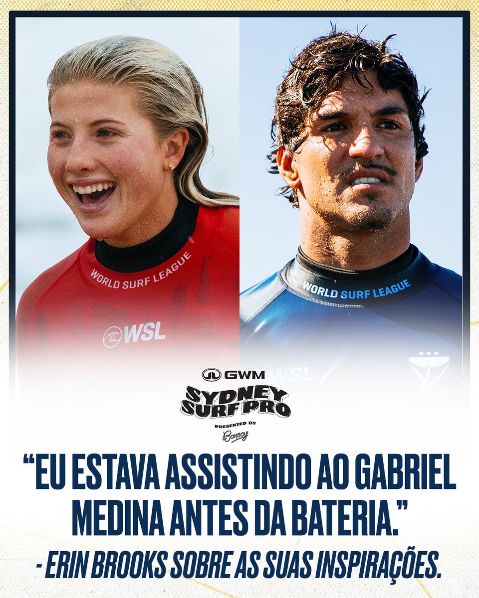 Erin Brooks 🤝 @gabriel1medina Se liga nos aéreos que os dois mandaram no mesmo pico: Narrabeen 🇦🇺 #WSLBrasil