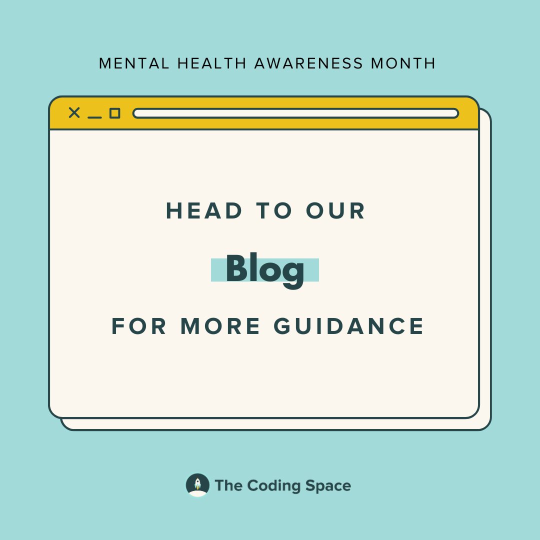 thecodingspace's tweet image. For #MentalHealthAwarenessMonth, get empowered with some practical tips to ensure that your relationship with tech stays as healthy as possible.
Swipe or learn more here: thecodingspace.com/blog/2022-04-2…
#HealthyTech #HealthyScreenTime #ScreenTime