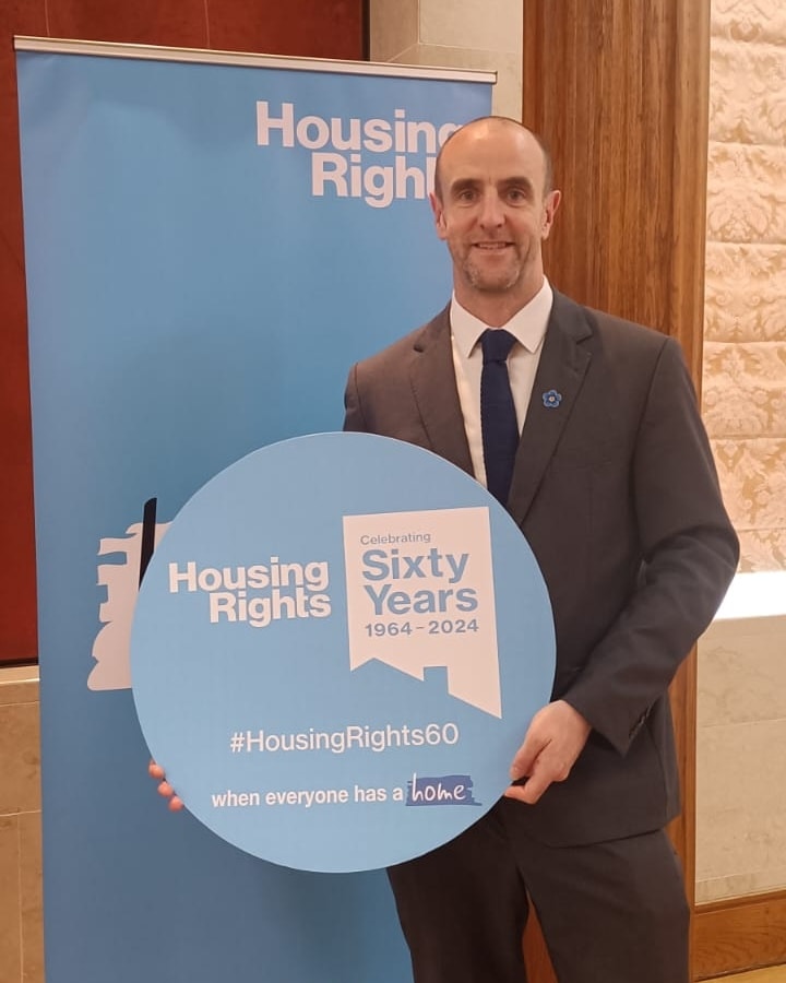 Pleased to celebrate 60 years of @HousingRightsNI A fantastic organisation with social justice at their core, they've been a key player championing housing rights across the North. Let's keep pushing for a future where everyone has a place to call home. #HousingRights60