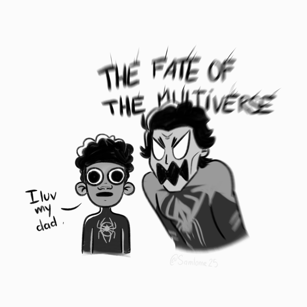 Sorry I can’t post a lot guys, I have a lot of work at school😔 (so here’s a doodle I made in class)
#MilesMorales #MiguelOHara #ATSV