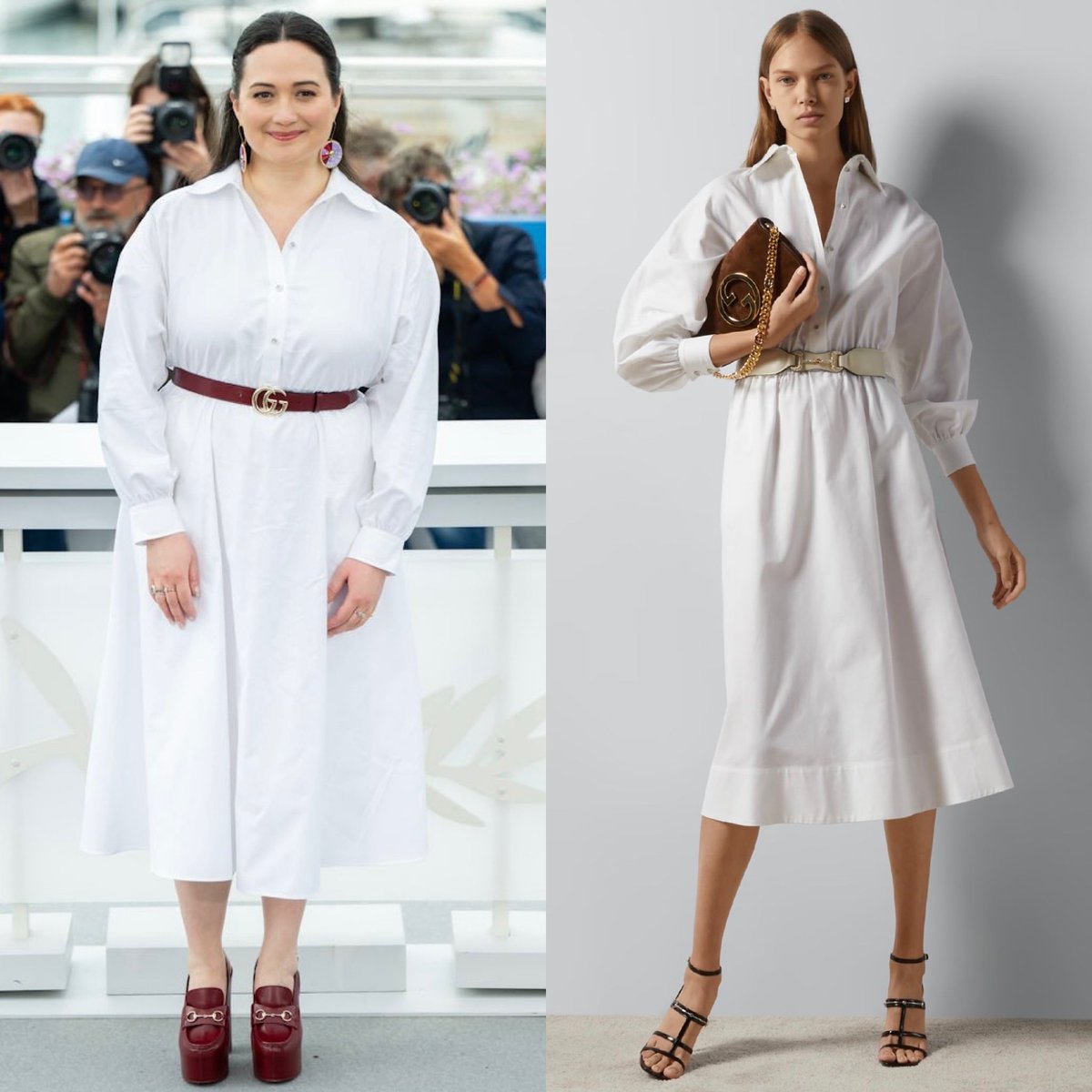 dequemeolook's tweet image. Lily Gladstone de Gucci na coletiva de imprensa do júri do 77° Festival de Cannes. #Cannes2024 #Cannes77 #LilyGladstone #Gucci 📸 Getty Images / Divulgação