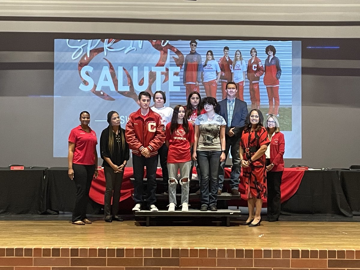 SPRING SALUTE! @CrosbyHigh Swim will be back even stronger next year. This semester, Zachary Gross won district in the 100 backstroke, and Lainey Carden won district in the 50 freestyle.

📲 crosbyisd.org/springsalute

#MovingForward