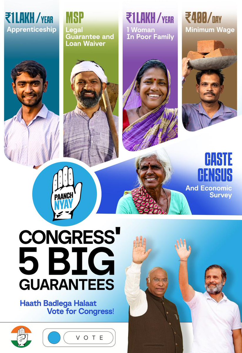 It's time to spread joy and excitement as NYAY brings hope to every household in India, promising a brighter future starting June 4. #CongressBadlegiHalaat