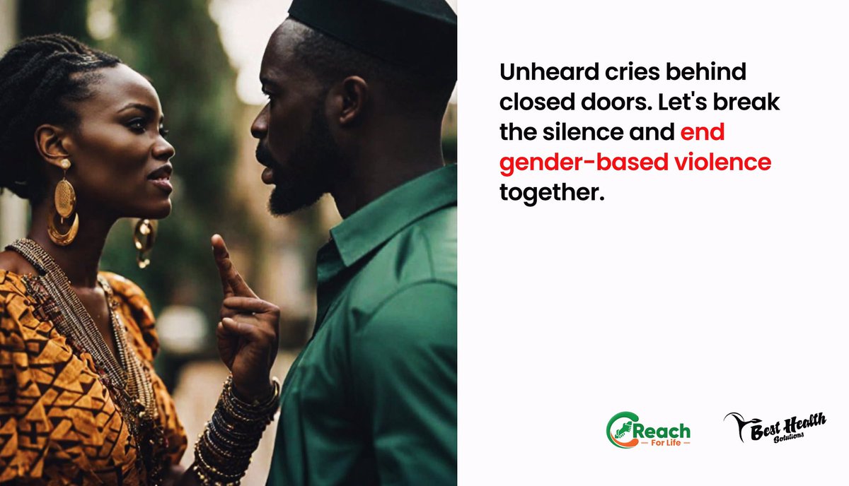 Unheard cries behind closed doors. Let's break the silence and end gender-based violence together.#stopGBV #endgbv