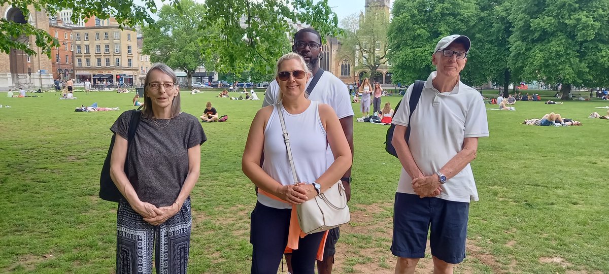 RobCollinGuide's tweet image. Lovely group from Bristol, the US and Denmark on #BristolSlaveTradewalk on Sunday 12 May. A lot to guide on this difficult part of Bristol, Bath and British history and Colston&apos;s divisive legacy and of the relevance of this history to us now. @briswalkfest
