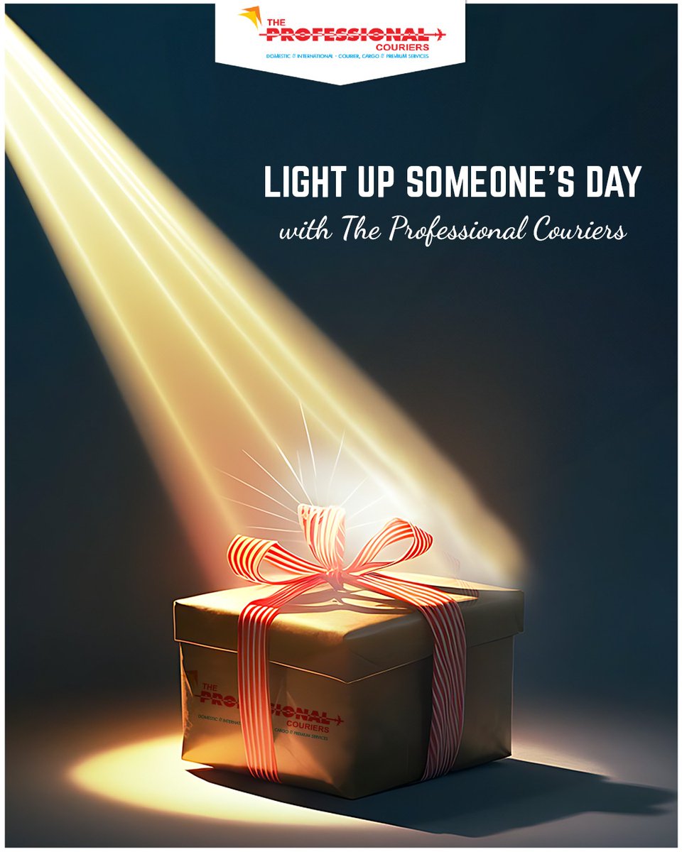 Let us illuminate joy with our swift courier service. 🎁✨
.
.
#TheProfessionalCouriers #DeliveringHappiness #Parcel #ParcelDelivery #Delivery #ConnectingDistances #DeliveringHappiness #CourierNow #CourierService #speed #speedydeliveries #fastcourierservice