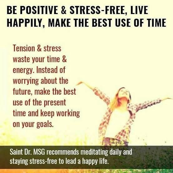 Meditation is the best strees management example. Inspiration of Saint  MSG Insan Millions people are ability to manage the strees with consist practice of meditation.

#StressManagementTips 
#StressFreeLife #Stressfree 
#GiveUpWorries #Tensionfree
#staystressfree #AnxietyRelief